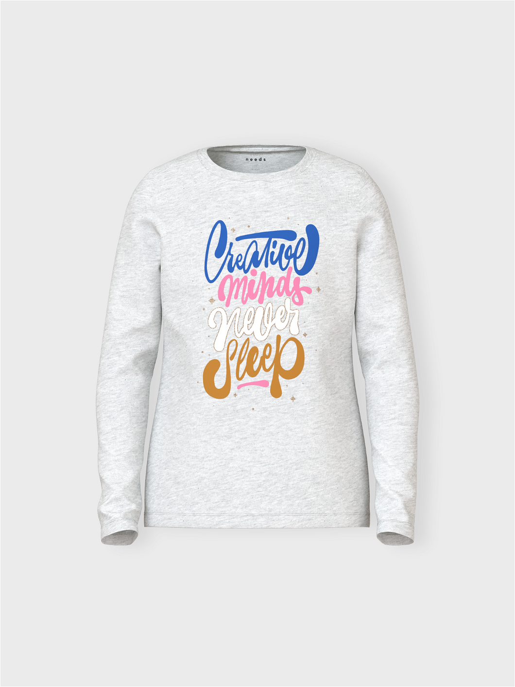 NKFVEEN T-Shirts & Tops - Light Grey Melange